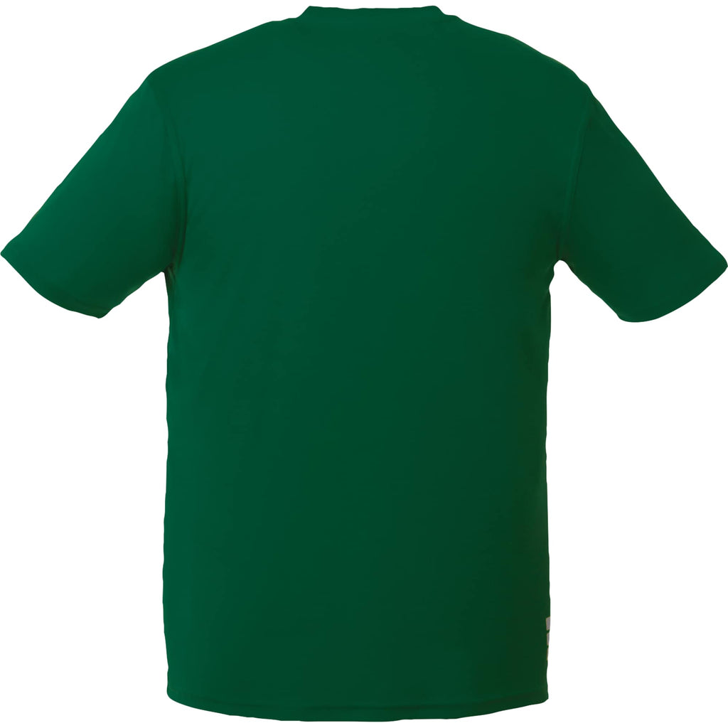 Omi Performance Tech Tee for Men Debossing - Forest Green - Back Flat