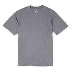 Omi Performance Tech Tee for Men Debossing - Heather Charcoal - Front Flat 2