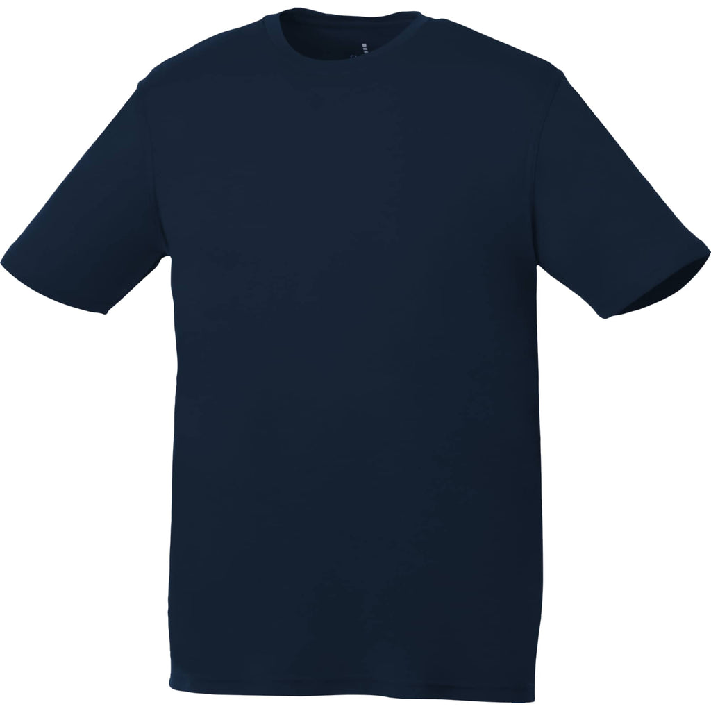 Omi Performance Tech Tee for Men Debossing - Navy - Front Flat