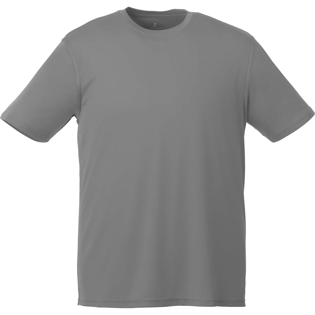 Omi Performance Tech Tee for Men Debossing - Steel Grey - Front