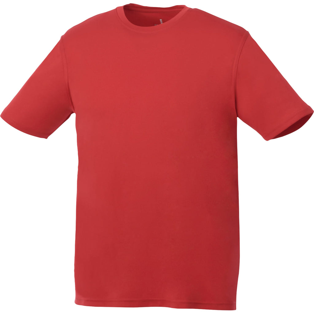 Omi Performance Tech Tee for Men Debossing - Team Red - Front Flat