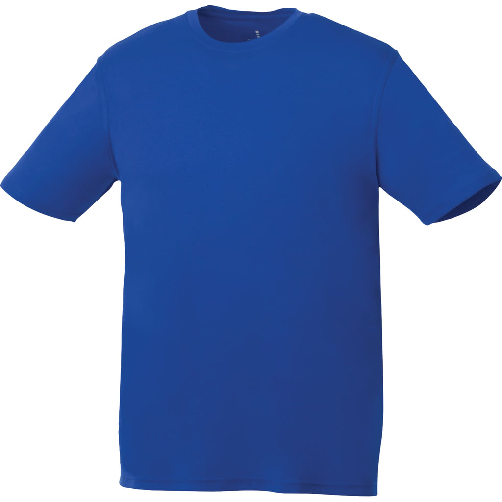 Omi Performance Tech Tee for Men Embroidery - New Royal - Front Flat