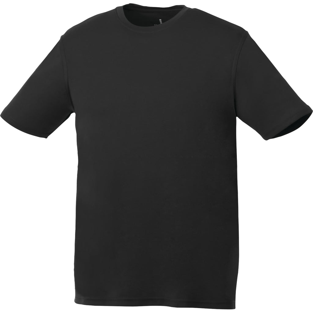 Omi Performance Tech Tee for Men Laser Engraving - Black - Front Flat