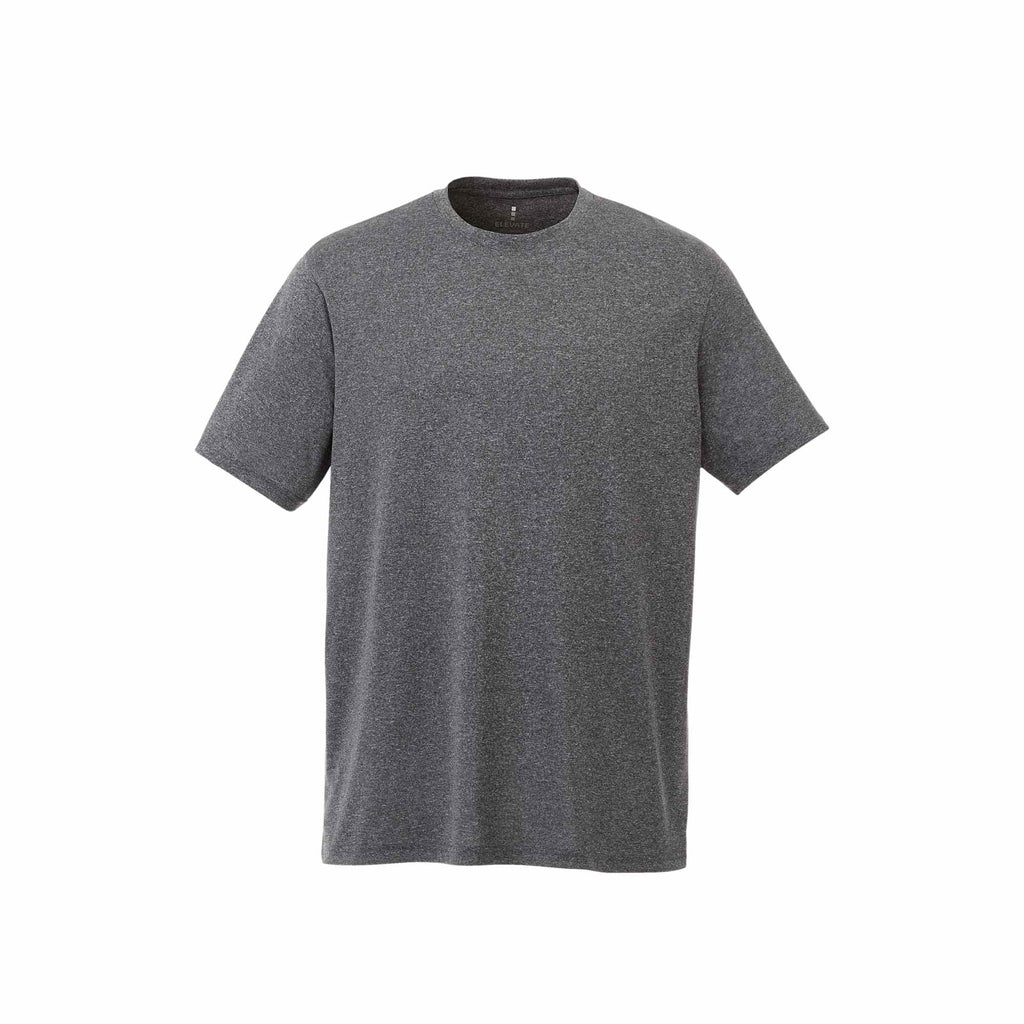 Omi Performance Tech Tee for Men Laser Engraving - Heather Charcoal - Front