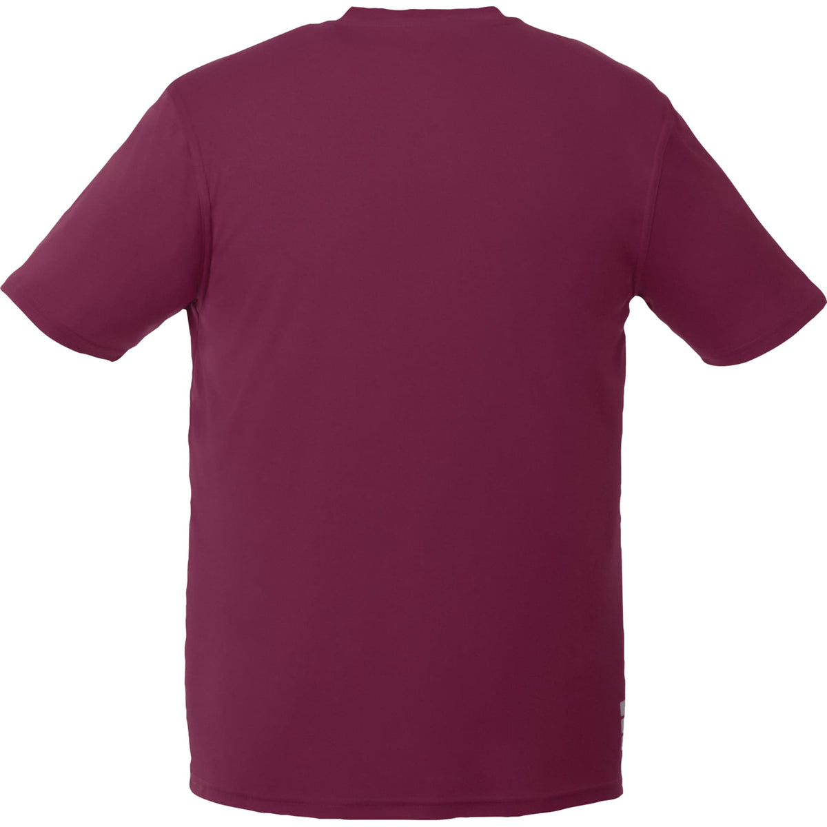Omi Performance Tech Tee for Men Laser Engraving - Maroon - Back Flat