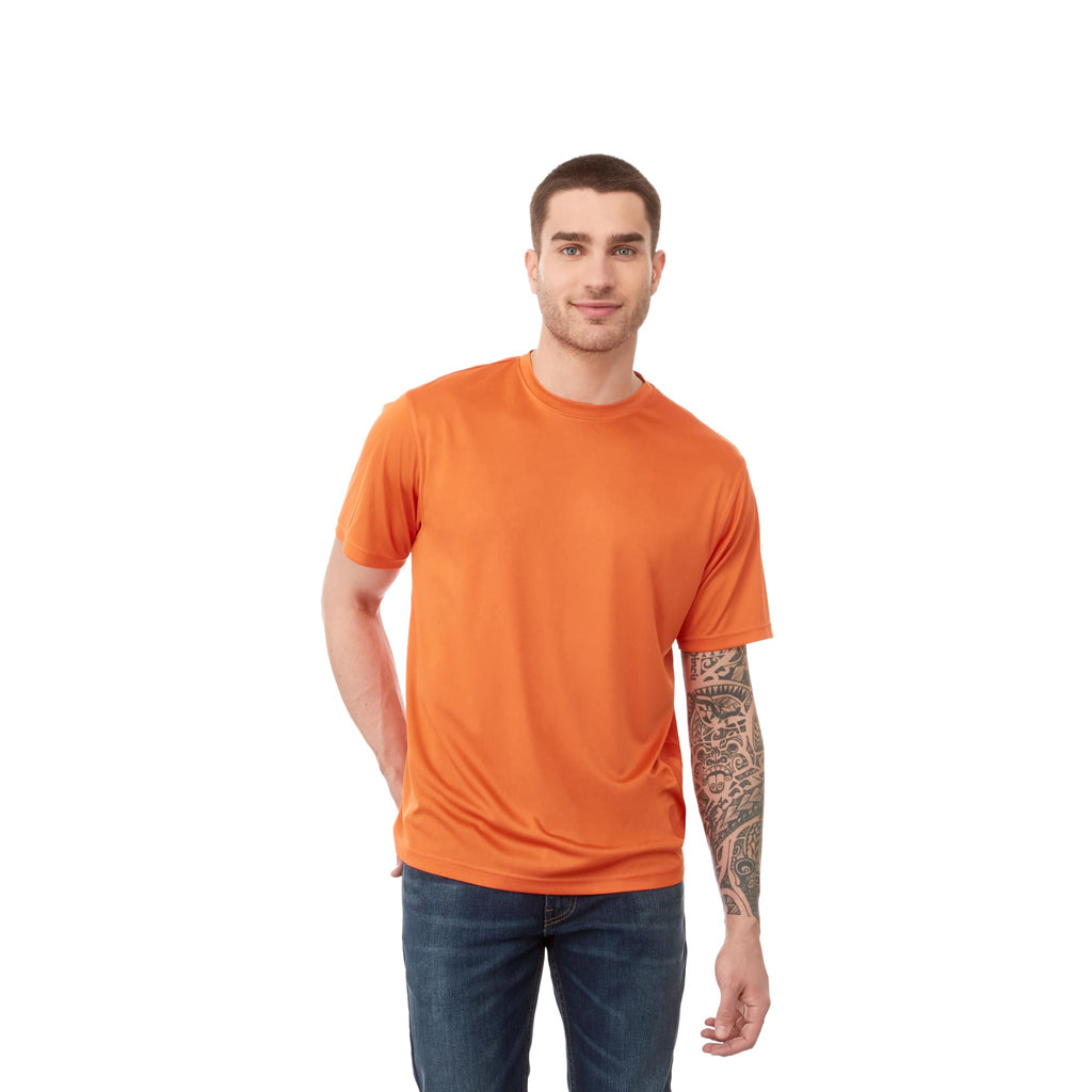 Omi Performance Tech Tee for Men Transfer - Orange - Front On Model