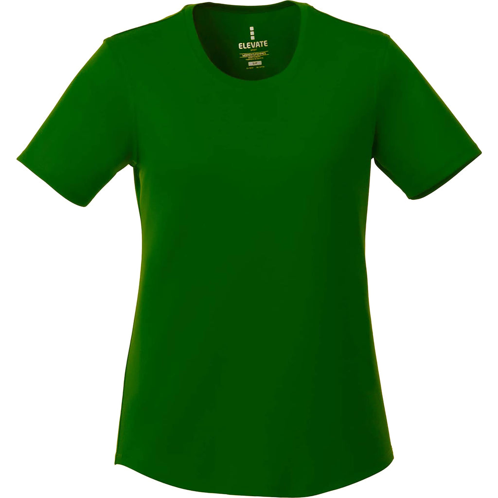 Omi Performance Tech Tee for Women Debossing - Forest Green - Front