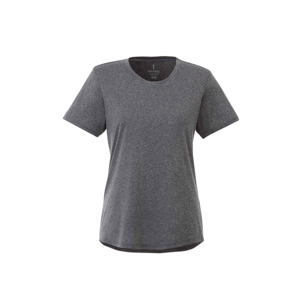 Omi Performance Tech Tee for Women Debossing - Heather Charcoal - Front