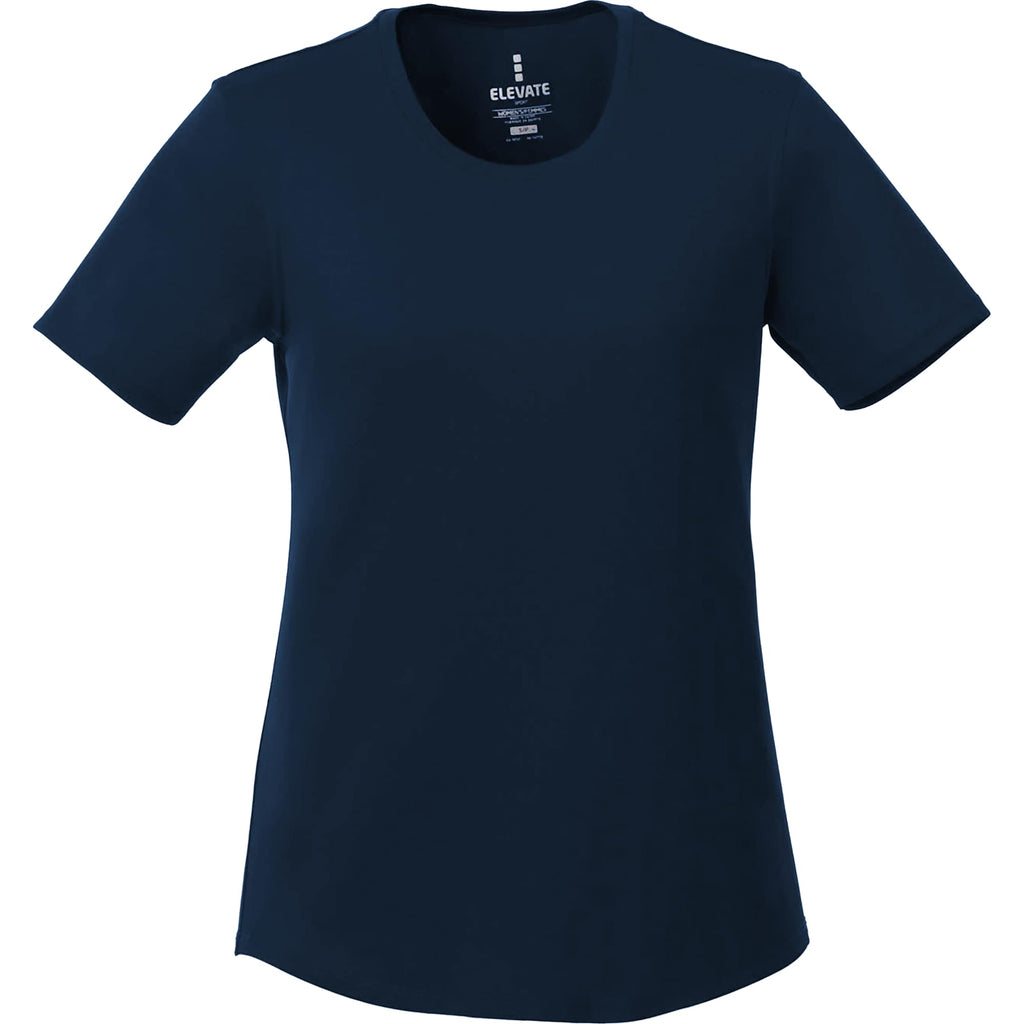 Omi Performance Tech Tee for Women Debossing - Navy - Front