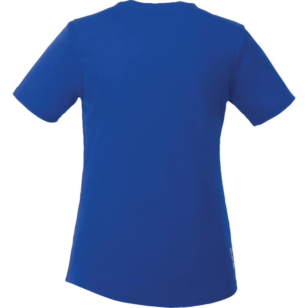 Omi Performance Tech Tee for Women Debossing - New Royal - Back Flat