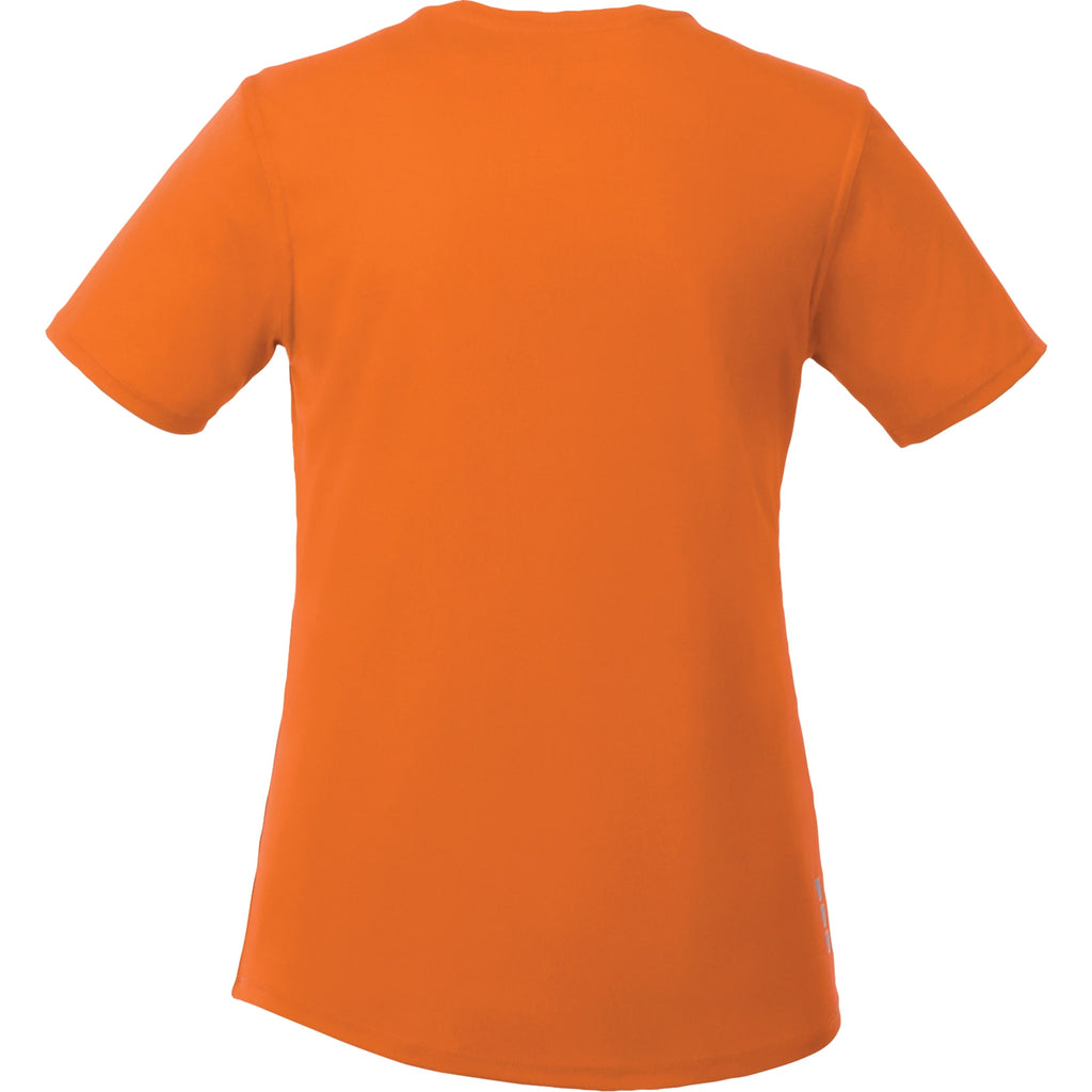 Omi Performance Tech Tee for Women Debossing - Orange - Back Flat