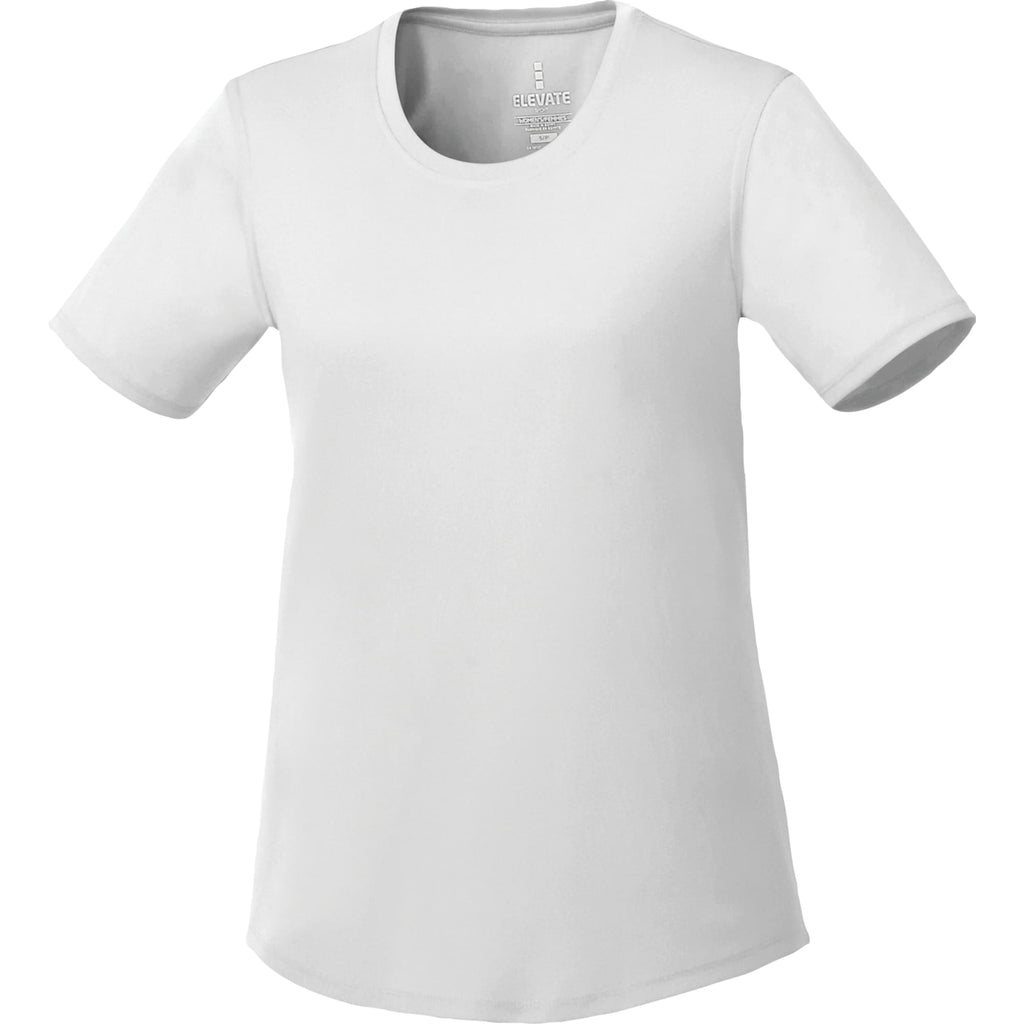Omi Performance Tech Tee for Women Debossing - White - Front Flat