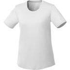 Omi Performance Tech Tee for Women Debossing - White - Front Flat