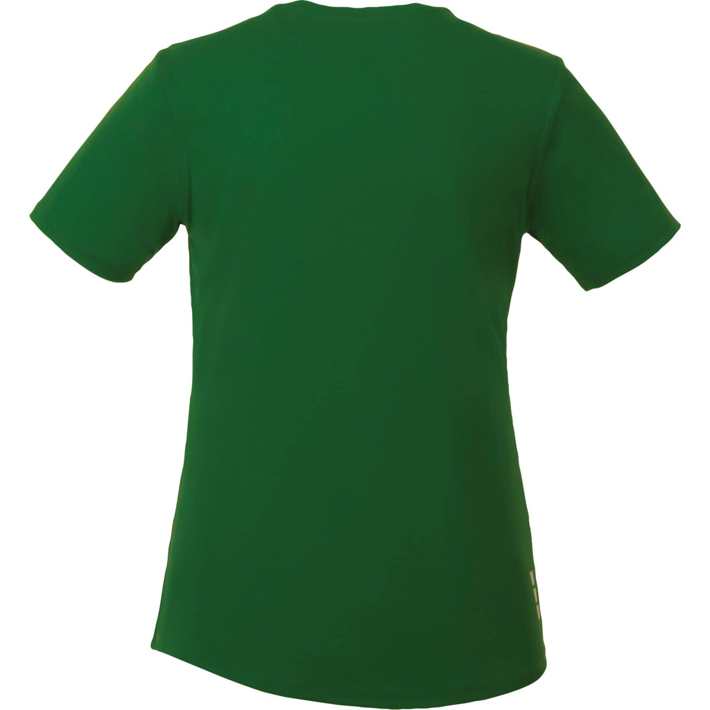 Omi Performance Tech Tee for Women Embroidery - Forest Green - Back Flat