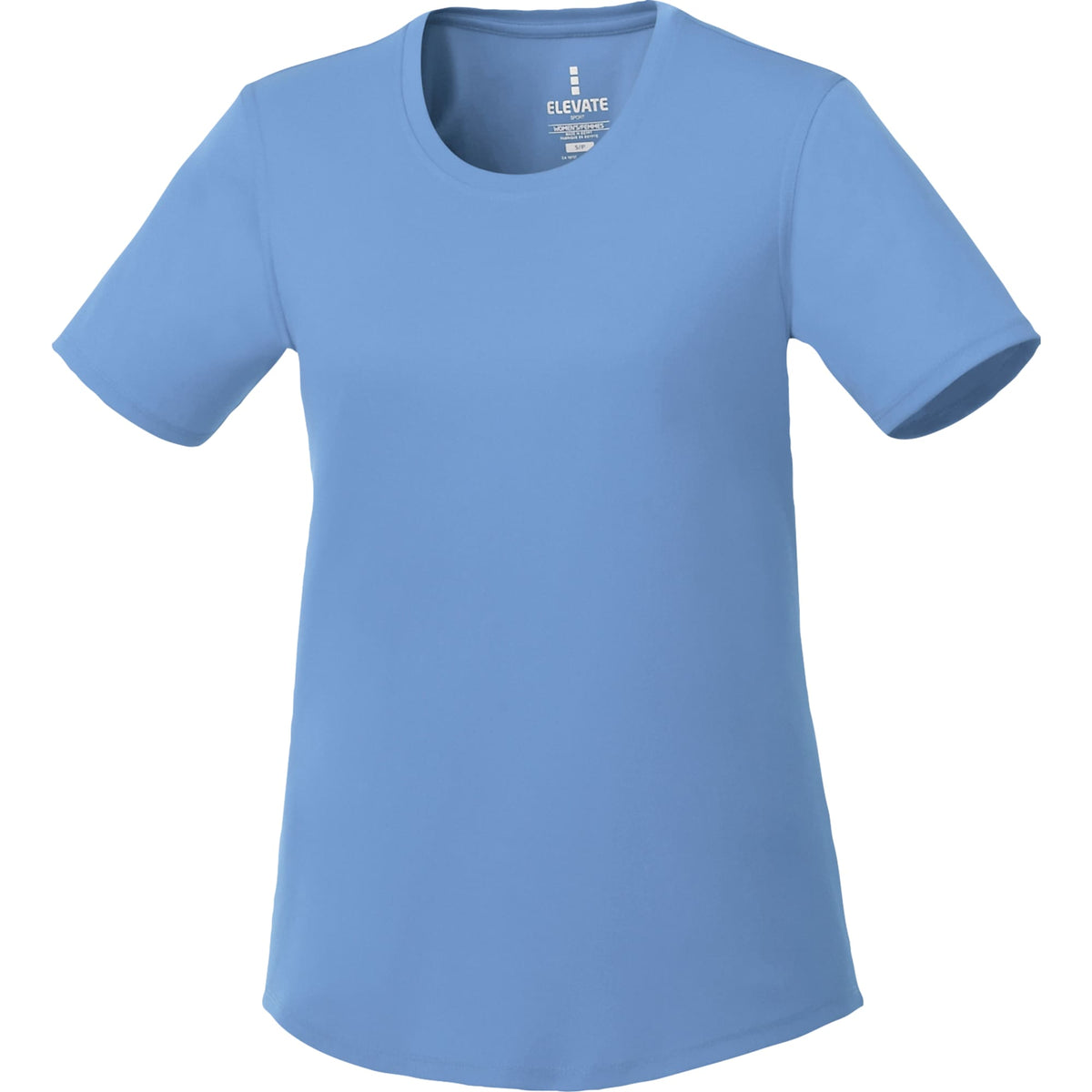 Omi Performance Tech Tee for Women Embroidery - Sky - Front Flat
