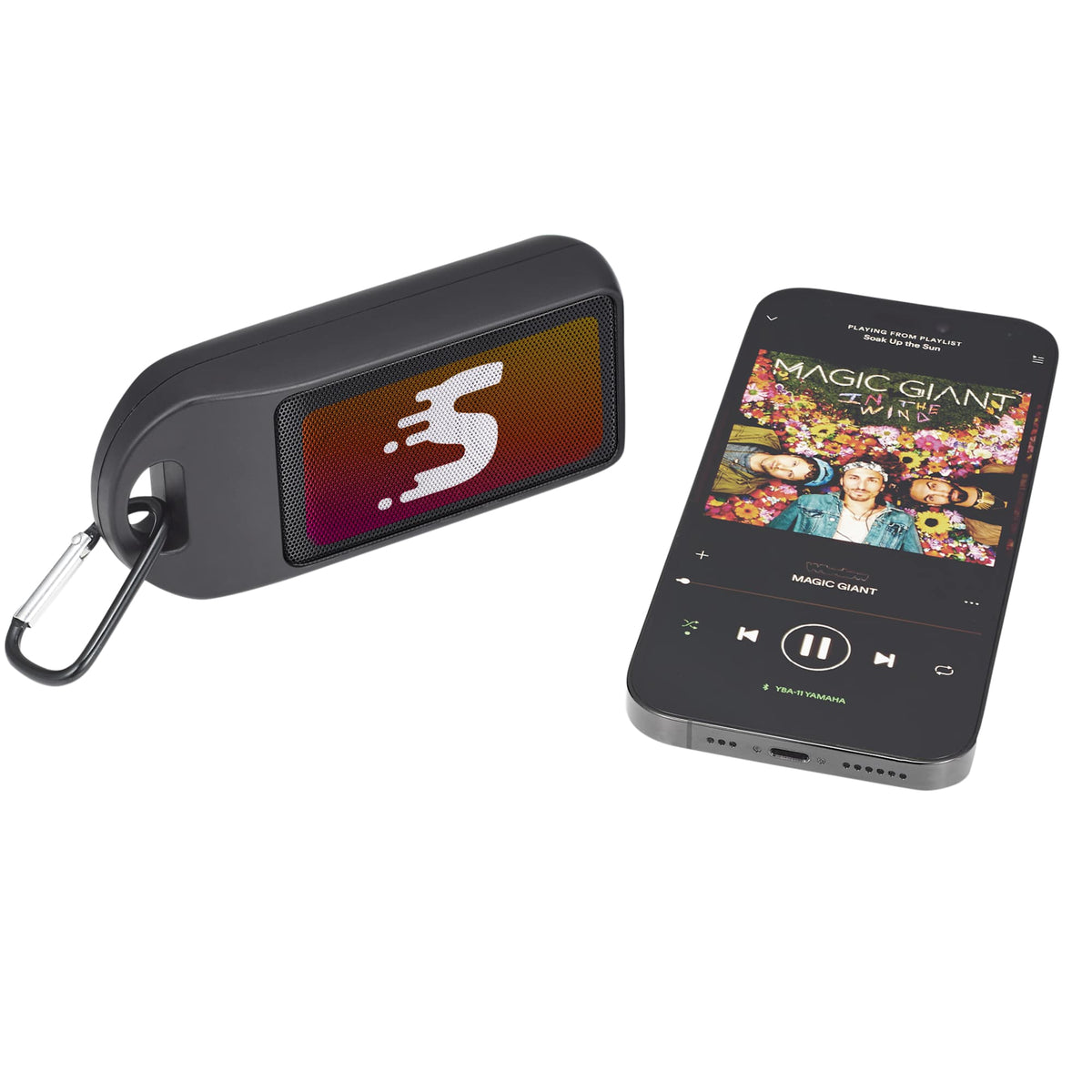 Omni Slim Outdoor Speaker with Carabiner - Black - Music