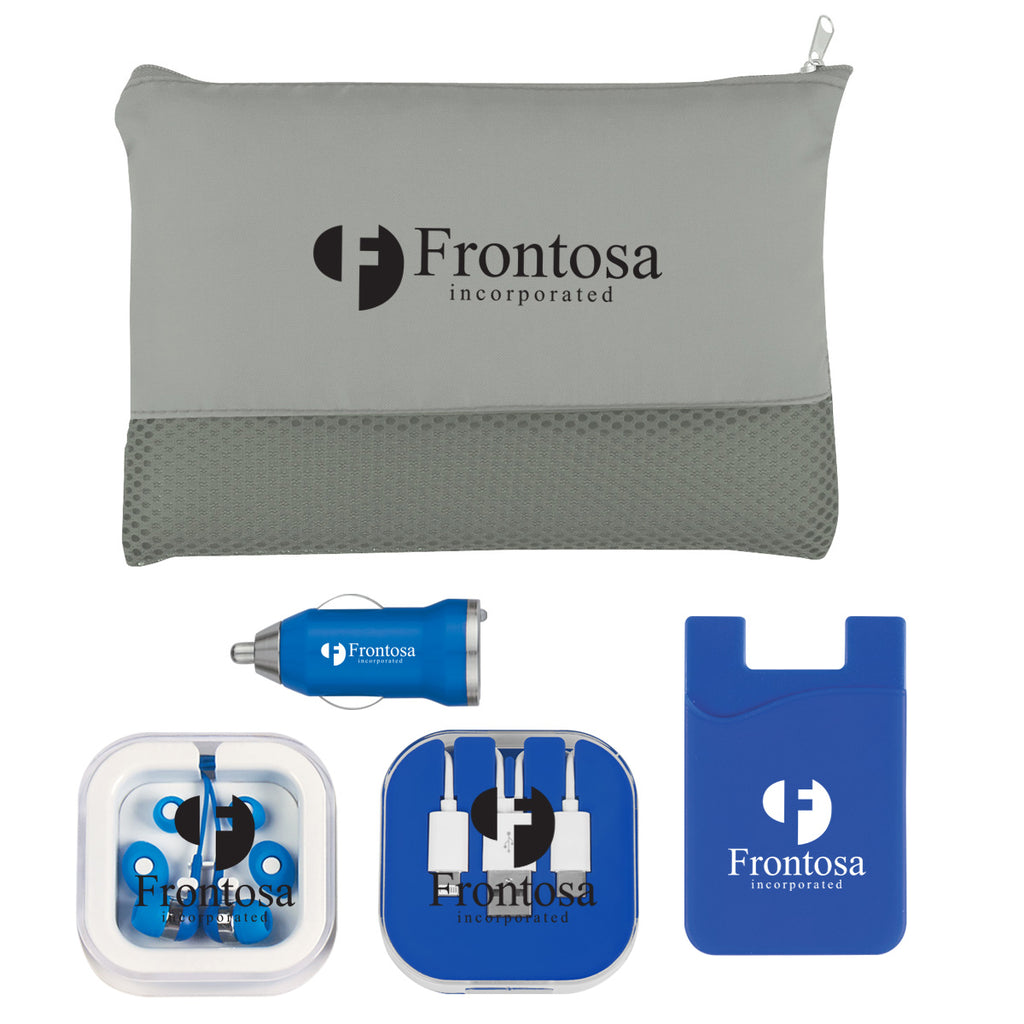 On-the-Go Tech Essentials Kit Full Color - Blue