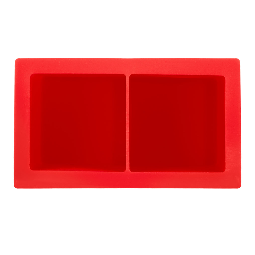 On the Rocks Tray for Ice Cubes - Red - Top