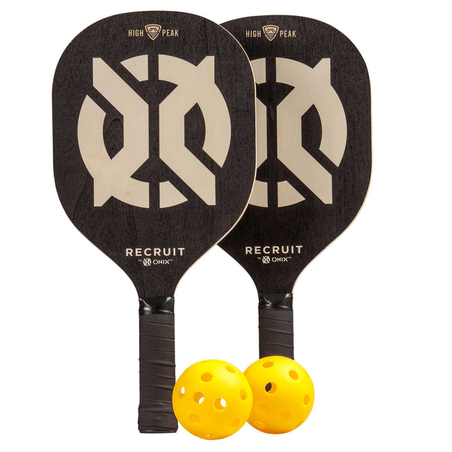 Onix Recruit Pickleball Starter Set with Basswood Paddles Laser Engraving