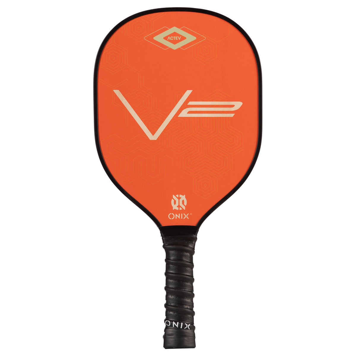 Onix V2 Pickleball Paddle in Baltic Birch Laser Engraving - Orange - Front