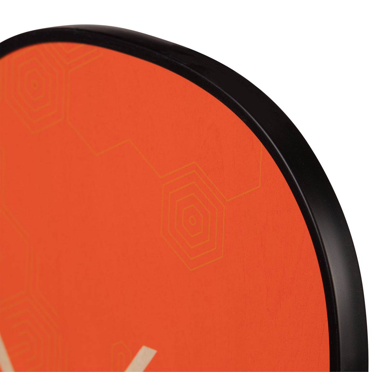 Onix V2 Pickleball Paddle in Baltic Birch Laser Engraving - Orange - Left Angle Detail
