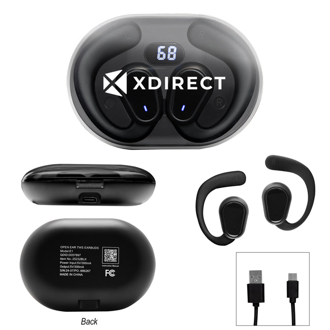 Open Ear Wireless Earbuds with Charging Case