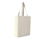 Open Top Cotton Canvas Tote, 9 oz - Natural - View 2