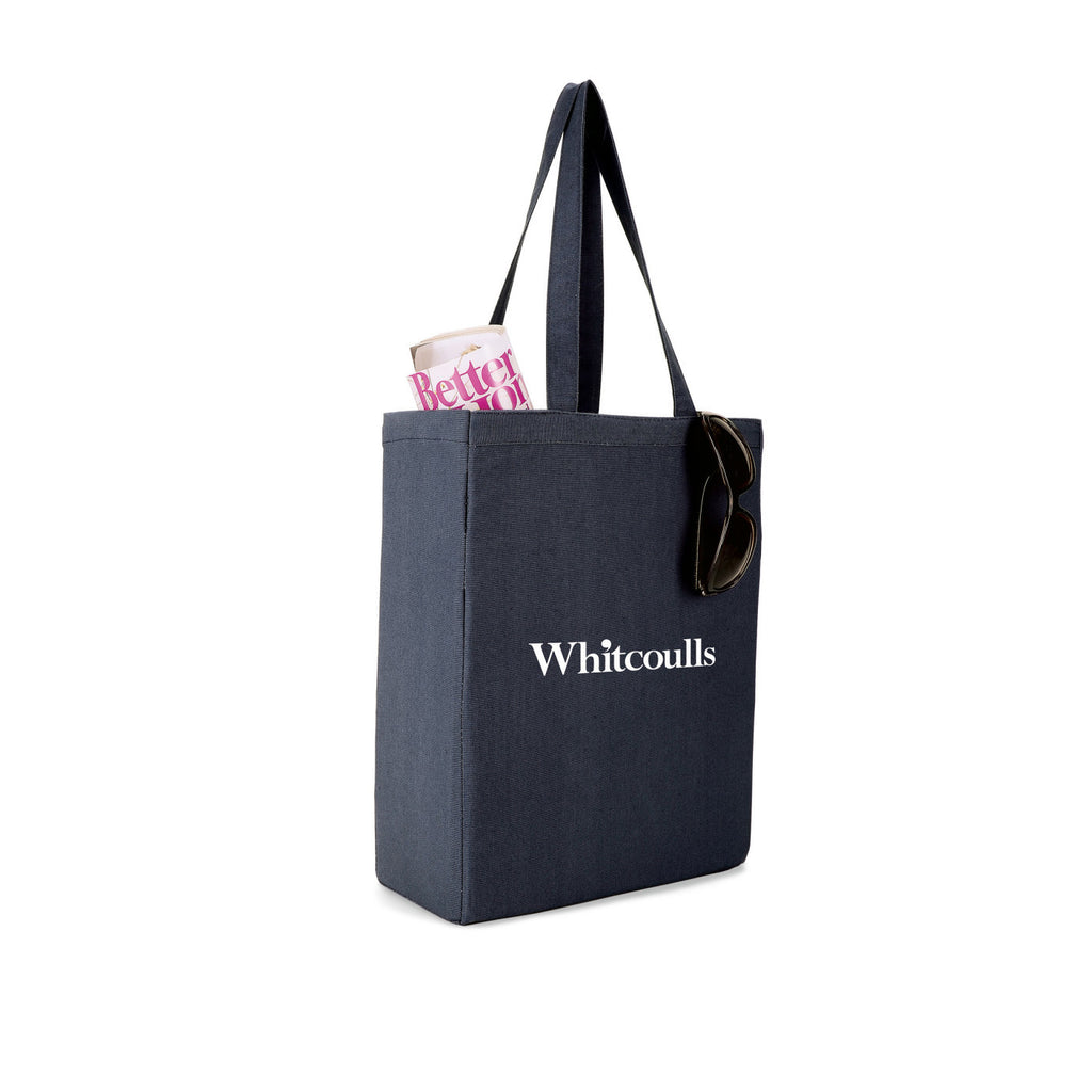 Open Top Cotton Canvas Tote, 9 oz - Navy Blue - View 1