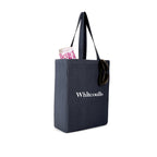 Open Top Cotton Canvas Tote, 9 oz - Navy Blue - View 1