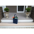 Open Top Cotton Canvas Tote, 9 oz - Navy Blue - View 2