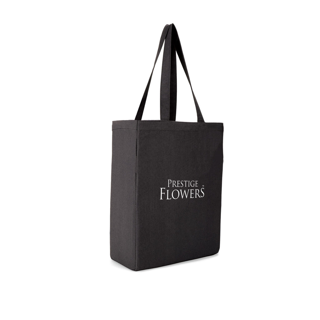 Open Top Cotton Canvas Tote, 9 oz Transfer - Black - View 1