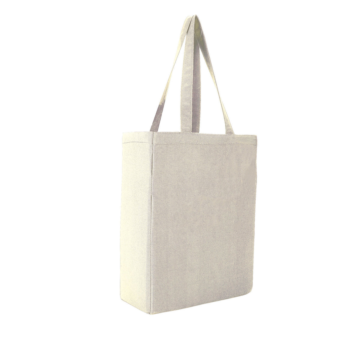 Open Top Cotton Canvas Tote, 9 oz Transfer - Natural - View 2