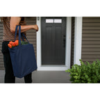 Open Top Cotton Canvas Tote, 9 oz Transfer - Navy Blue - View 3