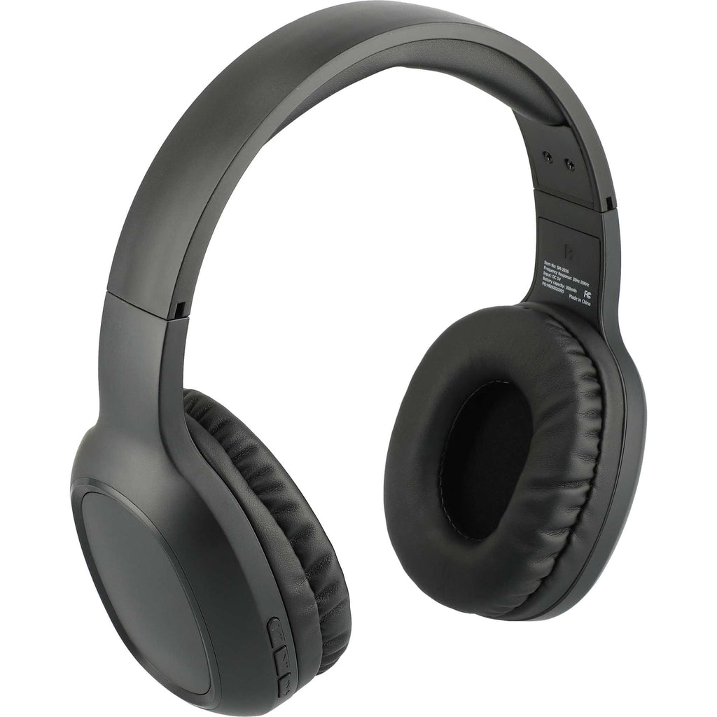 Oppo Wireless Headphones with Built-In Microphone - Black - Angled 2