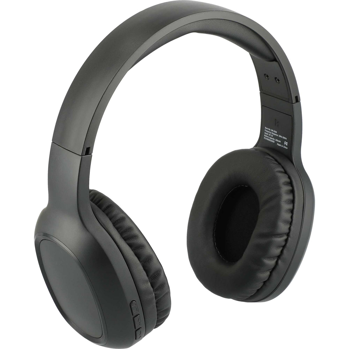 Oppo Wireless Headphones with Built-In Microphone - Black - Angled 2