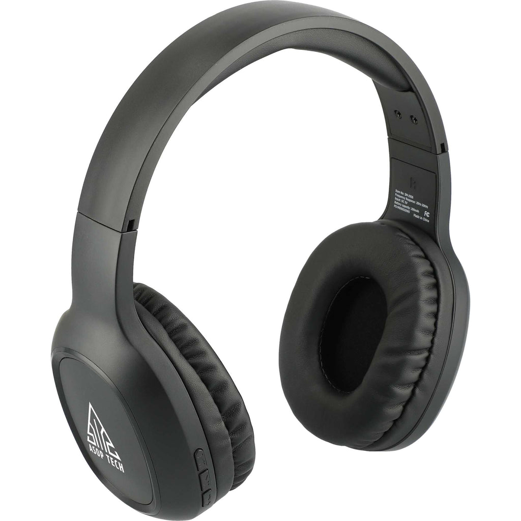Oppo Wireless Headphones with Built-In Microphone - Black - Angled