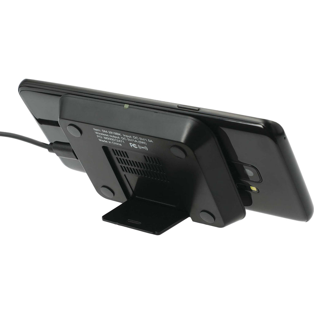 Optic Adjustable Wireless Charging Phone Stand - Black - Photo