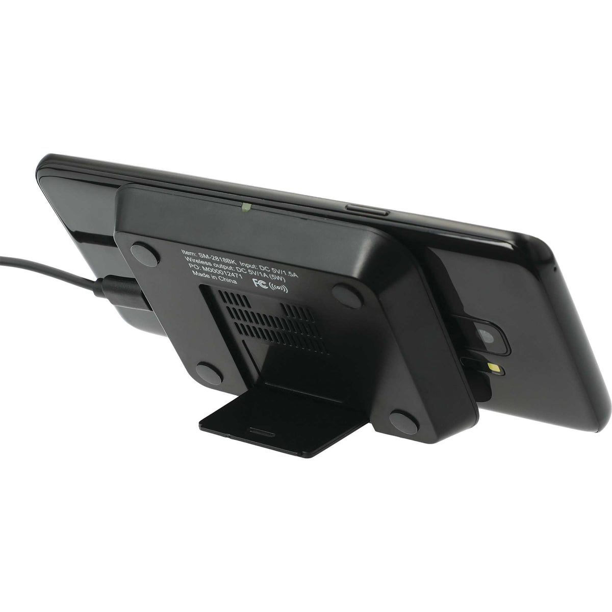 Optic Adjustable Wireless Charging Phone Stand - Black - Photo