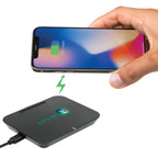 Optic Adjustable Wireless Charging Phone Stand Full Color - Black - Front 2