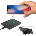 Optic Adjustable Wireless Charging Phone Stand Full Color - Black - Front