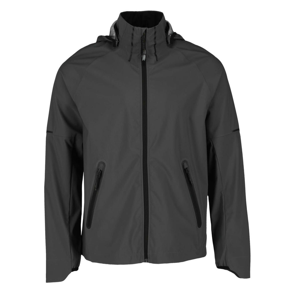 Oracle Waterproof Softshell Jacket with Camo Lining for Men Debossing - Grey Storm - Flat