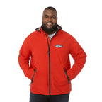 Oracle Waterproof Softshell Jacket with Camo Lining for Men Embroidery - Team Red - On Model Front 2