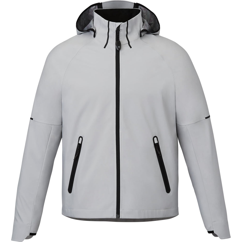 Oracle Waterproof Softshell Jacket with Camo Lining for Men Laser Engraving - Silver - Front