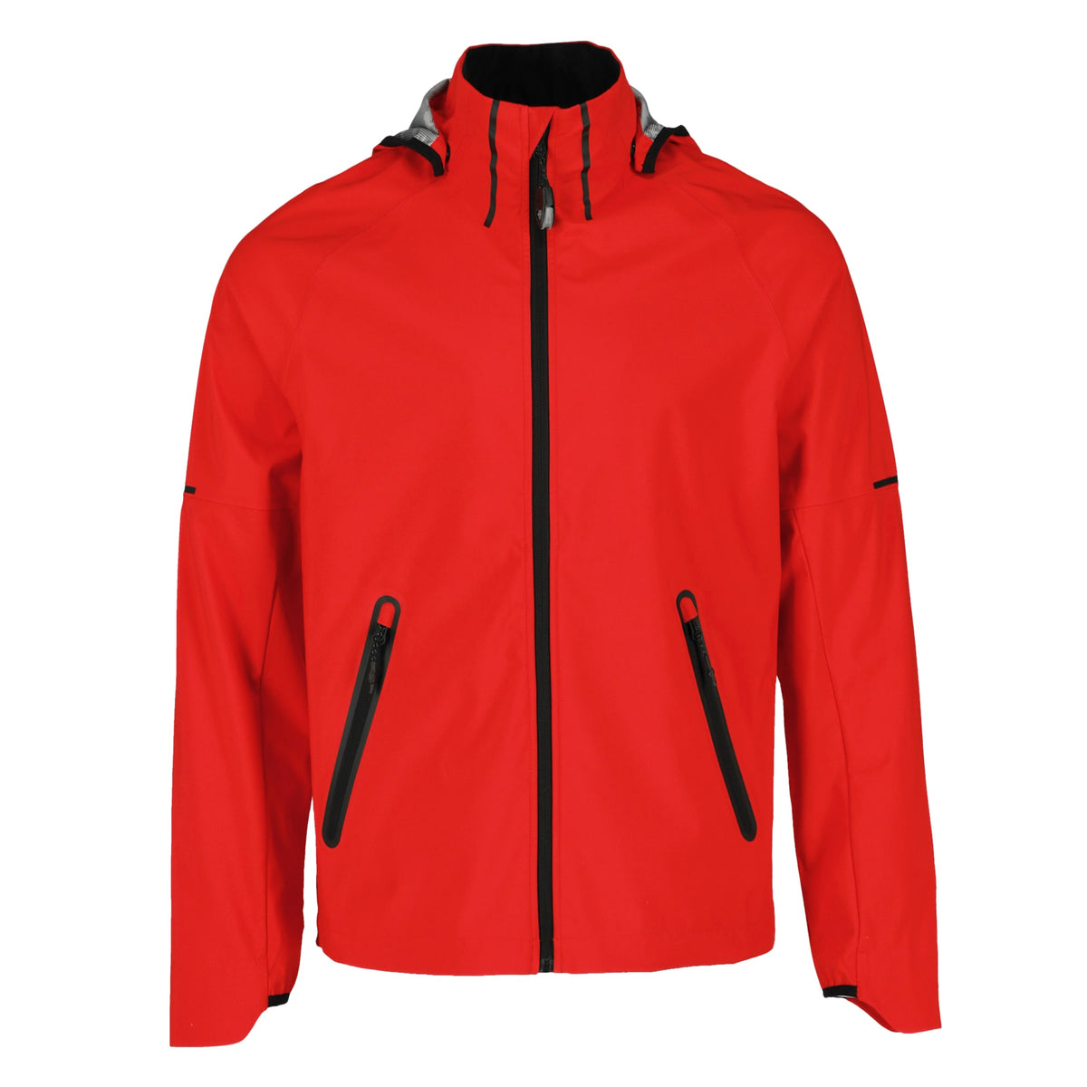 Oracle Waterproof Softshell Jacket with Camo Lining for Men Laser Engraving - Team Red - Flat