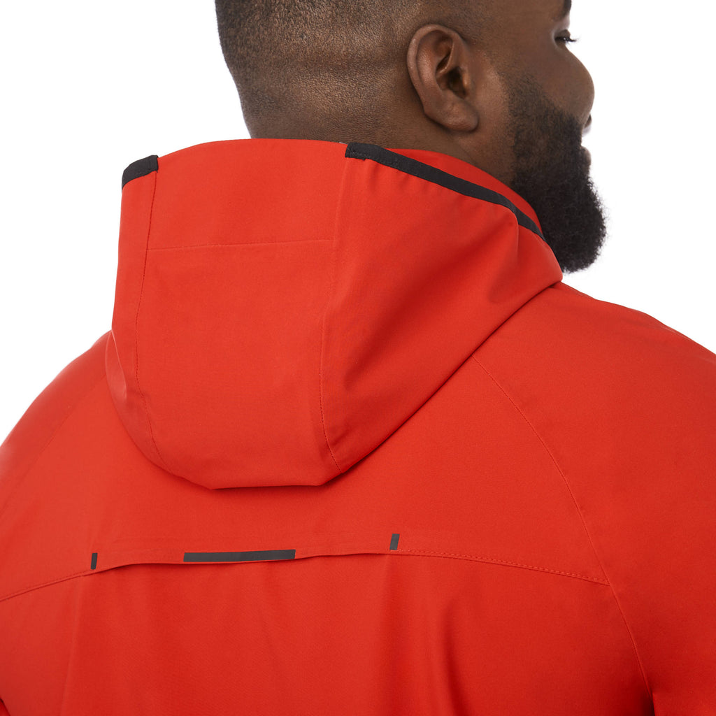 Oracle Waterproof Softshell Jacket with Camo Lining for Men Laser Engraving - Team Red - On Model Detail