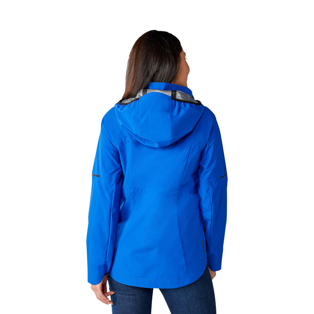 Oracle Waterproof Softshell Jacket with Camo Lining for Women Debossing - New Royal - Back Flat 2
