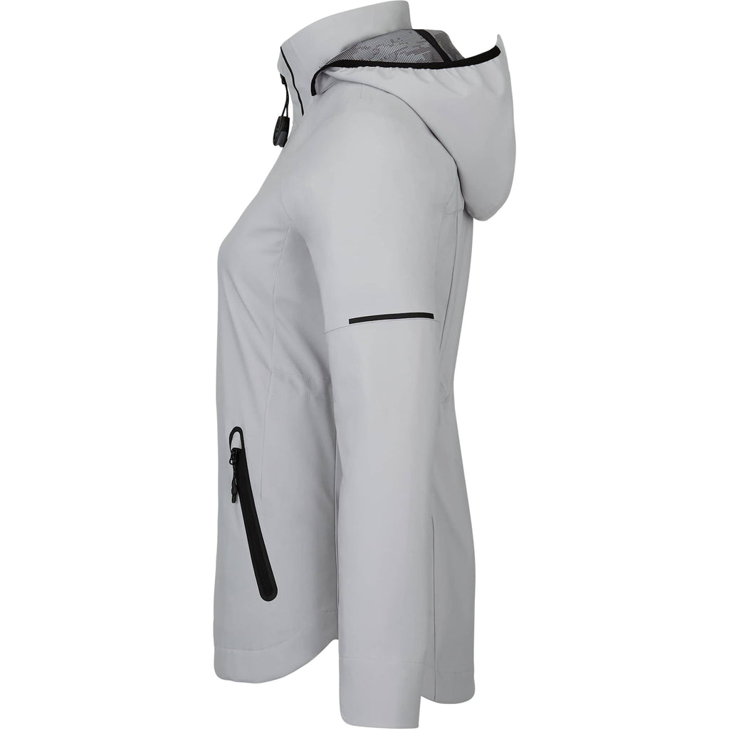 Oracle Waterproof Softshell Jacket with Camo Lining for Women Debossing - Silver - Left Side