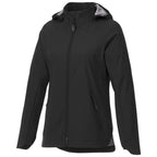 Oracle Waterproof Softshell Jacket with Camo Lining for Women Embroidery - Black - Front Flat