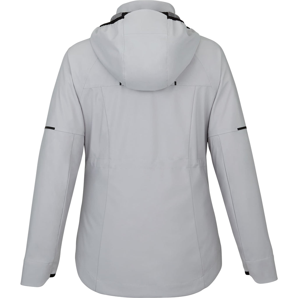 Oracle Waterproof Softshell Jacket with Camo Lining for Women Laser Engraving - Silver - Back
