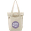 Organic Cotton Commuter Tote with Flap, 16 oz Transfer - Natural - Front